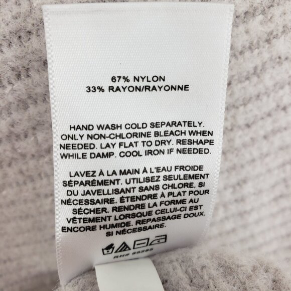 Express Asymmetric Hem Ribbed Knit Pullover Tunic Sweater XS Womens Pale Gray - Picture 10 of 10